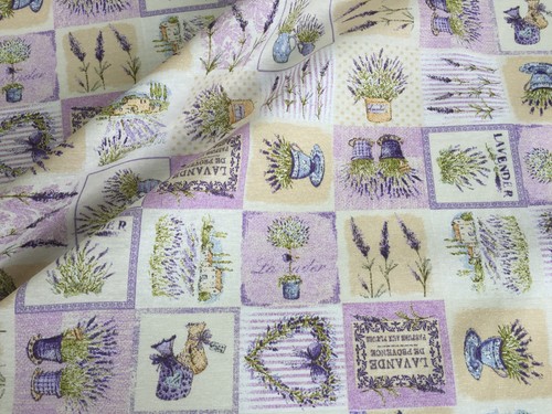 French lavender print - lavender, cotton