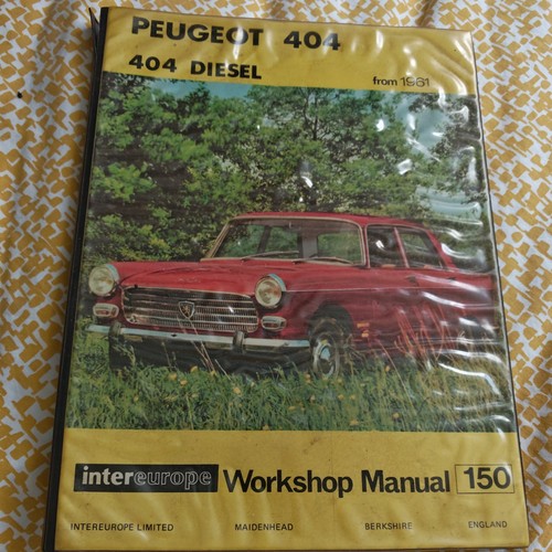 Peugeot 404 diesel workshop - peugeot,