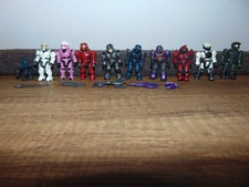 MEGA BLOKS/CONSTRUX HALO - 10 FIGURES BUNDLE - HAYABUSA, ELITE MINER, SPARTAN