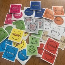 Video Shop/Store Ex-Rental Genre Stickers. *Betamax *Big Box *Pre Cert *VHS