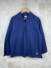 Armor Lux Fishermans Smock Shirt Cotton Navy Blue Men's Size 1 (XS)