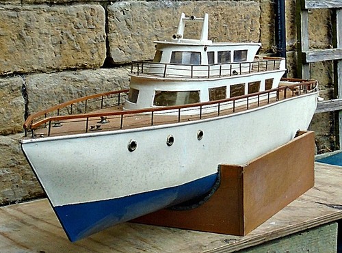 Vintage wooden model - wooden, yacht