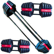 x2 Adjustable Dumbbells 40KG Each = 80KG Total Changeable Selectable Dial Adjust