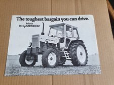 Belarus MTZ-80 & 82 original UK market English tractor sales brochure 1970s