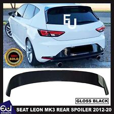 FOR SEAT LEON MK3 5F GLOSS BLACK REAR BOOT ROOF SPOILER WING CUPRA 5DR 2012-20