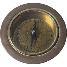 Vintage Brass Marine Compass