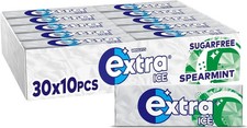 Wrigley's Extra Ice Chewing Gum, Sugar Free Spearmint | 30 Packs of 10 Pcs