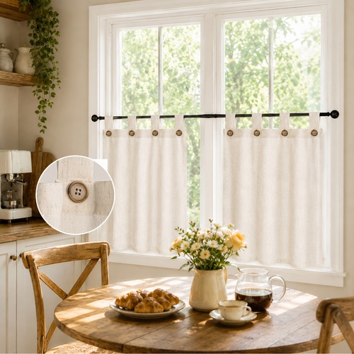 Panels linen short - linen, curtain