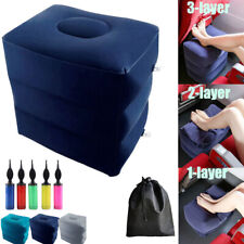 Inflatable Travel Foot Mats Footrest Leg Foot Rest Air Plane Pillow Pad Portable