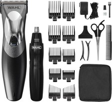 Rechargeable Wahl Hair Clipper Men Nose Trimmers Washable Head DIY Haircut Set