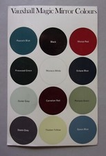VAUXHALL Magic Mirror Colours Leaflet for 1968 Viva Viscount Cresta Ventora Vict