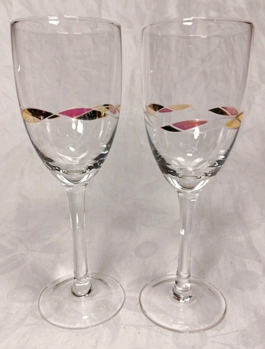 Pair vintage wine glasses - wine,