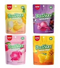 Amos Peelerz Gummy Sweets Banana, Grape, Peach, Mango,170g 4 Pack TikTok Treats