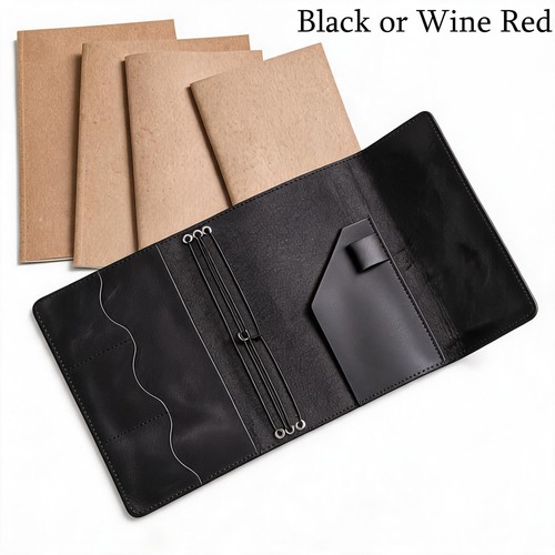 Refillable leather journal - a5,