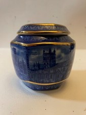 Wade, Ringtons 80th Anniversary Jar with Lid. Blue "Mailing" 1920s Based 