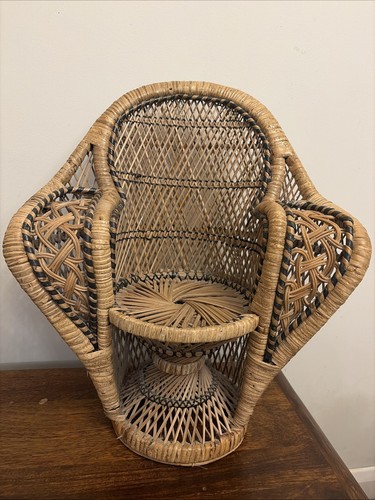 Vintage wicker peacock - wicker,