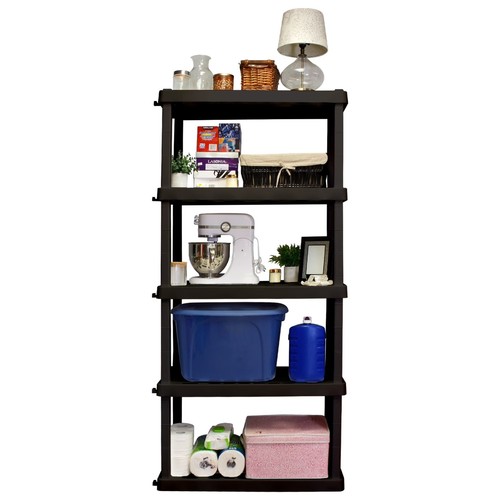 Tier plastic shelving unit - 5,