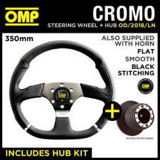 OMP 350mm CHROME STEERING WHEEL & HUB KIT fits PEUGEOT 106 RALLYE 1.3 91-96