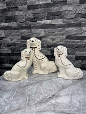 3 Antique Staffordshire Dogs