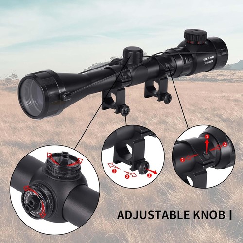 9x40 air rifle scope red - rifle,