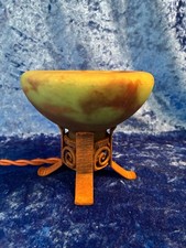 ROBJ nightlight glass paste and wrought iron art deco period