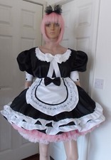 Unisex satin maids dress fancy