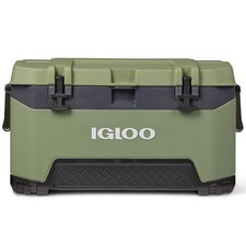 IGLOO COOL BOX BMX 72 68L 72QT HEAVY DUTY COOLER CAMPING ANGLING OIL GREEN GREY