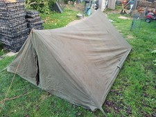 Vintage 1950's British Army Canvas Tent with Insect Screen, Military