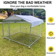 New Outdoor Pet Dog Run House Kennel Shade Cage Enclosure w/Cover Playpen USA