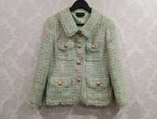 Luisa Spagnoli Tweed Pattern Green Blazer size 44