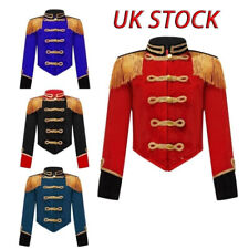 Kids Girls Boys Circus Ringmaster Costume Halloween Long Sleeve Tailcoat Jacket 