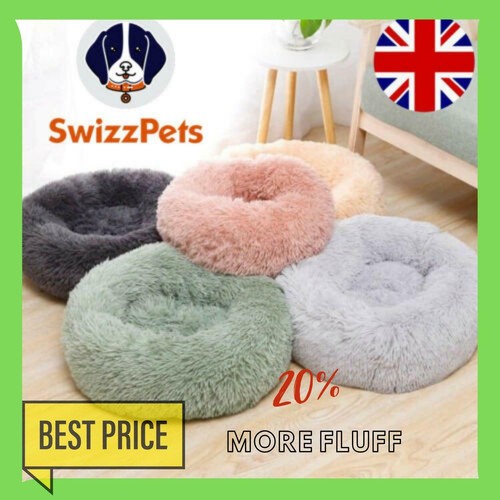 Donut dog bed pet - dog, calming
