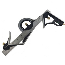 12 Inch Combination Square Angle Finder Steel Ruler Spirit Level Measure Gauge