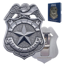 Arkham Horror Limited Edition Large Replica Metal Police Badge and Stand