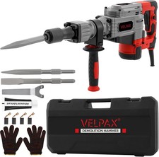 Demolition Hammer,2800 BPM Jackhammer, Hard carry case, with 2 Chisels, RRP £105
