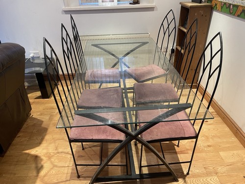 Glass dinning table and - glass, 8