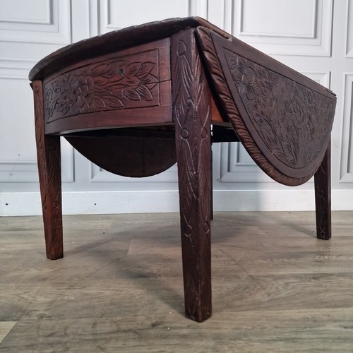 Antique side coffee table - side,