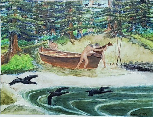 North west haida cedar canoe - north,