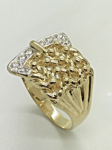 9ct yellow gold row - 4, solid
