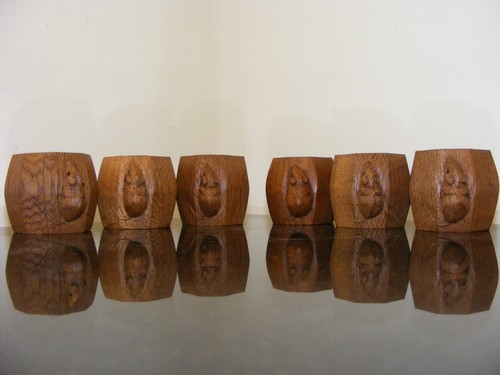 Vintage set six dark oak - vintage, of