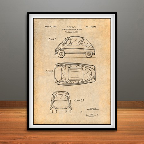 1953 bmw isetta patent - bmw,