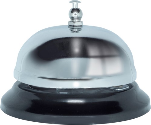 Chrome desk concierge bell - chrome,
