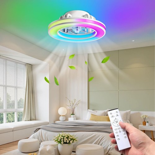 Rgb ceiling fan with - rgb, light