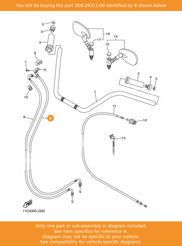 Yamaha cable throttle 1 - cable,,