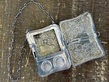 Antique Art Nouveau Sterling Silver Repousse Ladies Dance Purse Coin Holder