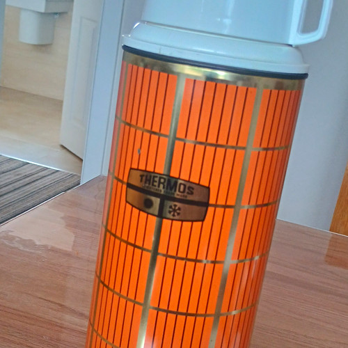 Thermos flask with glass - thermos,