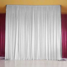 White Stage Wedding Party Backdrop Photography Background Drape Curtains 2 3 6 M