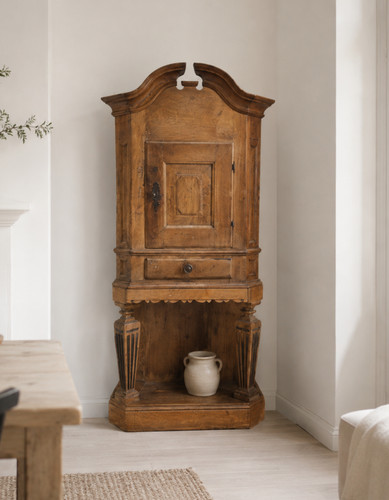 Antique gustavian oak - oak, cabinet