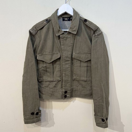 Rrl battledress green denim - battledress,