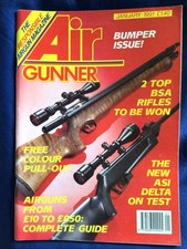 Air Gunner Jan 1991. Webley Vulcan & Excel Strip, Sportsmatch GC2, ASI Delta.